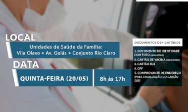 COMUNICADO: 2ª dose da AstraZeneca estará disponível nesta quinta-feira, 20