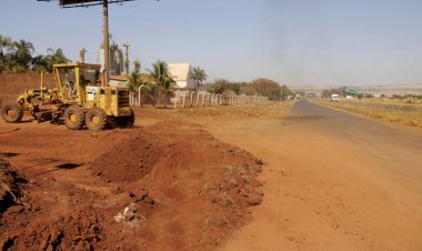 Asfalto do Distrito Industrial de Jataí está quase conectado com a BR-060