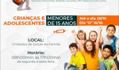 CAMPANHA DE MULTIVACINAÇÃO PARA CRIANÇAS E ADOLESCENTES MENORES DE 15 ANOS