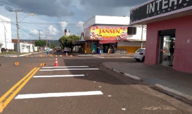 MELHORIAS: Sinalizações horizontais são revitalizadas em ruas do Setor Aeroporto
