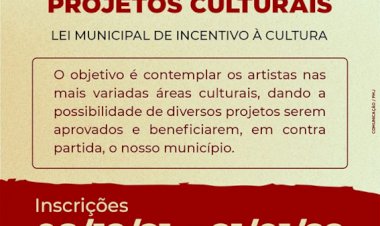 Lei Municipal de Incentivo à Cultura: Edital 2022 já está disponível para download