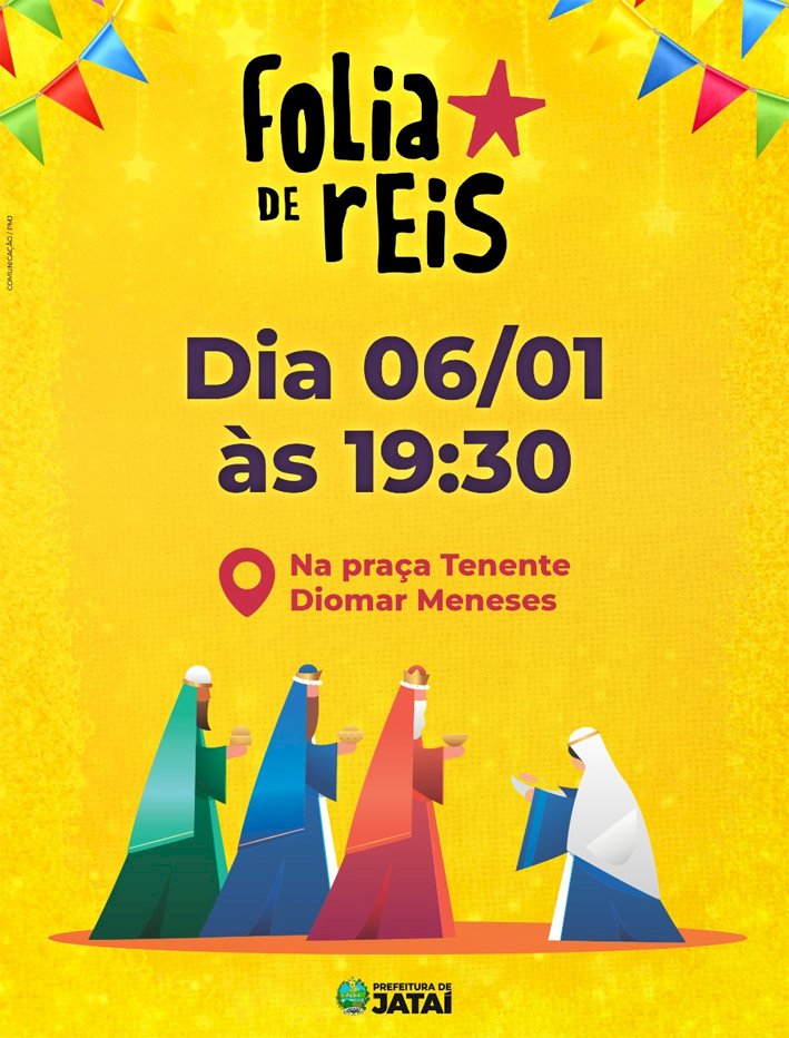 REIS: Prefeitura irá realizar a tradicional Festa de Santo Reis na Praça Tenente