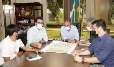 Implantação da Praça Universitária é discutida em reunião com o prefeito Humberto Machado