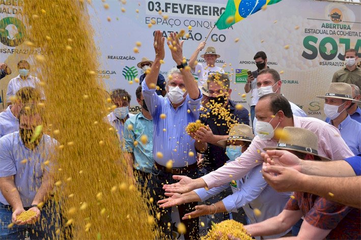 Caiado aposta em recordes na abertura da colheita de soja