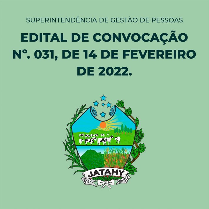 EDITAL DE CONVOCAÇÃO - PREFEITURA DE JATAÍ