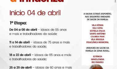 CAMPANHA DE VACINAÇÃO CONTRA A INFLUENZA (2022) INICIA NO PRÓXIMO DIA 04 DE ABRIL