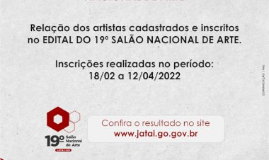 Cultura publica resultados de artistas inscritos no edital do Salão Nacional de Arte