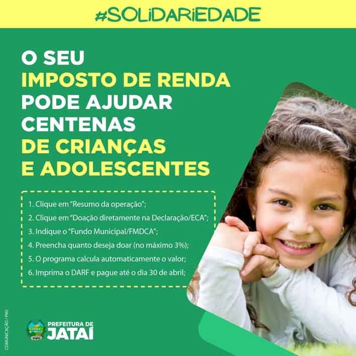 Contribuinte pode destinar parte do seu Imposto de Renda para ações sociais