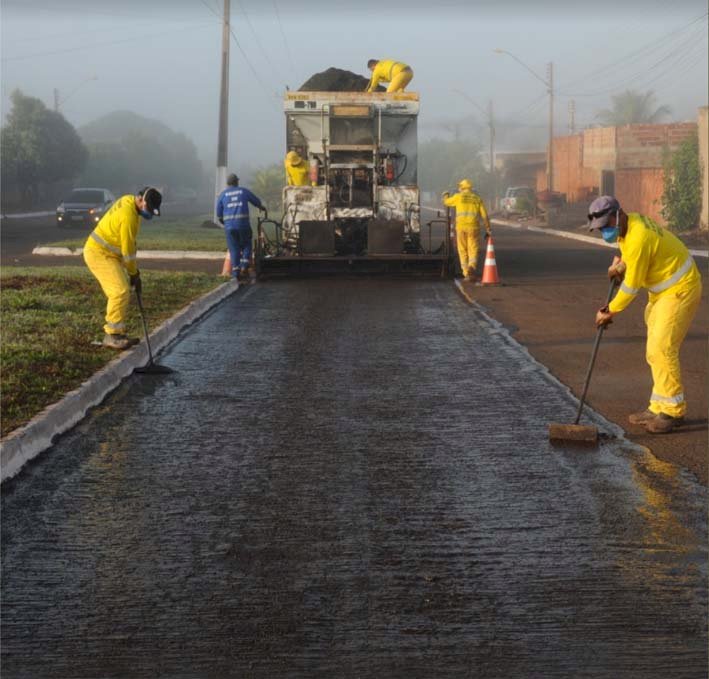 JATAÍ: Prefeitura inicia as obras de recapeamento com Microrevestimento no bairro Mauro Bento