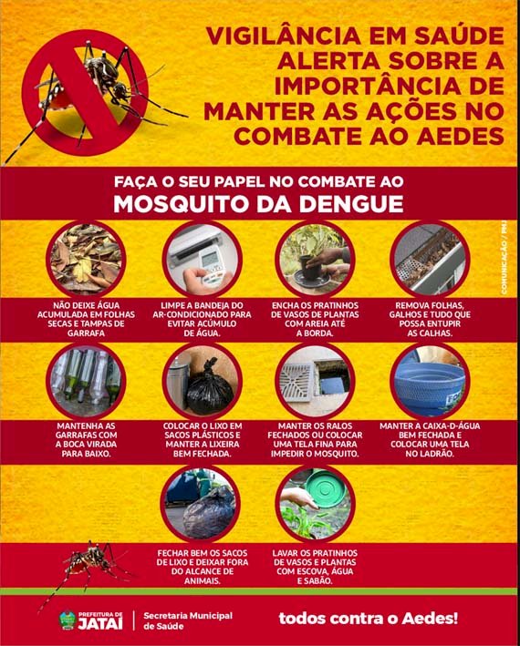 ALERTA: COMBATE AO MOSQUITO AEDES AEGYPTI NÃO PODE PARAR