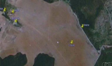 Fazendeiro é suspeito de desmatar e usar drenos para retirar água do solo em área ao lado do Parque da Chapada dos Veadeiros  Um fazendeiro é suspeito de desmatar e usar drenos para retirar a água do solo em uma área ao lado do Parque Nacional da Chapada dos Veadeiros