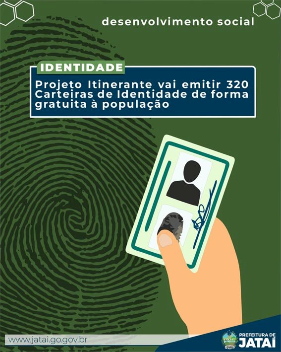 Projeto Itinerante vai emitir 320 Carteiras de Identidade de forma gratuita à população