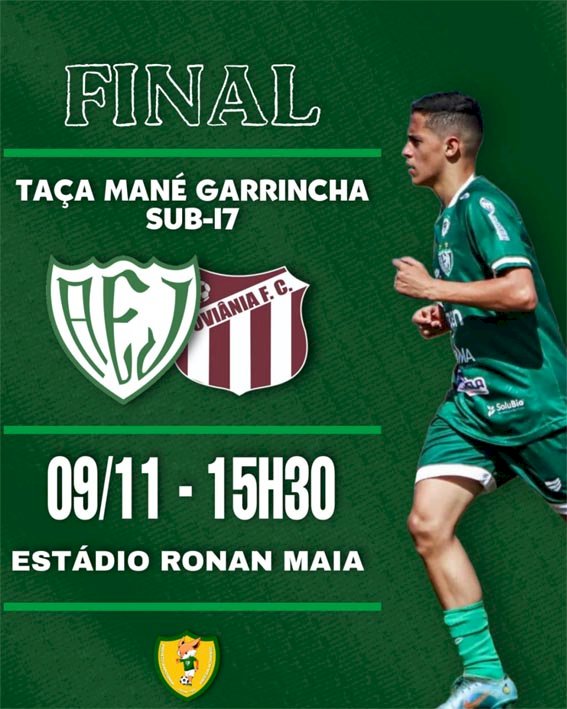 FUTEBOL: Jataiense joga final da Taça Mané Garrincha sub-17, hoje em Jataí