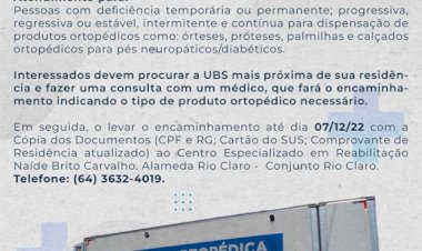 Jataí vai receber oficina ortopédica itinerante