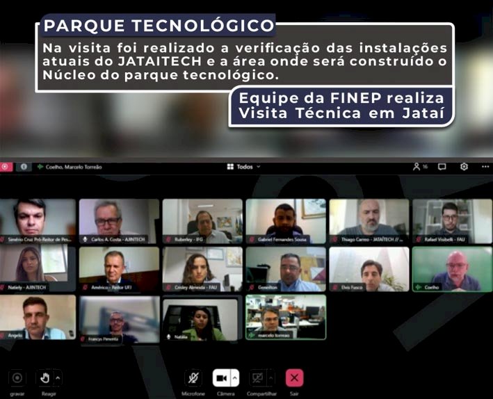 PARQUE TECNOLÓGICO: Equipe da FINEP realiza Visita Técnica em Jataí