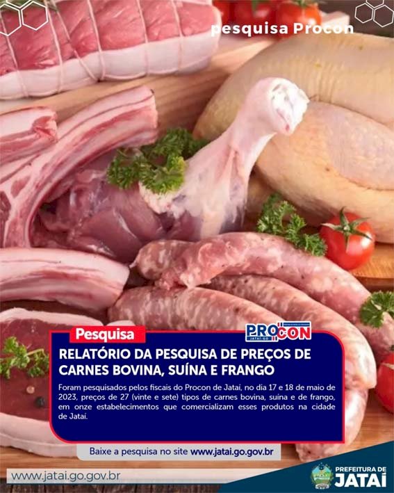 ECONOMIA: Procon Jataí divulga pesquisa de preços de carnes