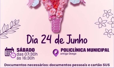 Saúde da Mulher: Prefeitura realiza campanha para coleta do Preventivo dia 30/06 no Conj. Rio Claro
