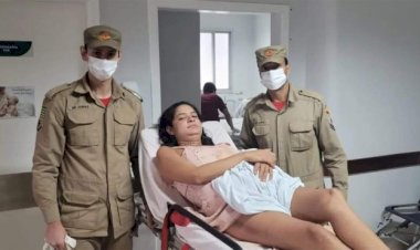 JATAÍ: Mulher entre em trabalho de parto dentro de viatura do Corpo de Bombeiros