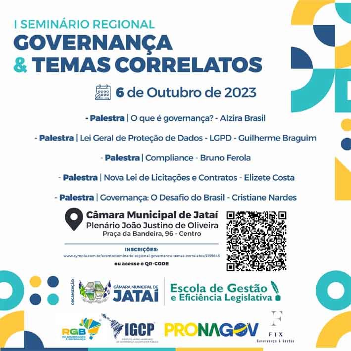 Câmara sedia Seminário Regional Governança & Temas Correlatos