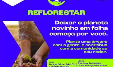 REFLORESTAR: Meio Ambiente e BRK Ambiental convidam a população para o plantio de mudas