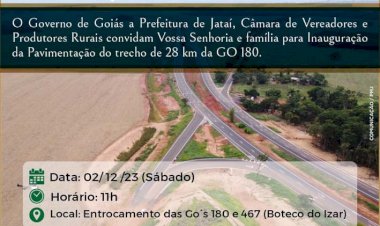 PREFEITURA DE JATAÍ CONVIDA!