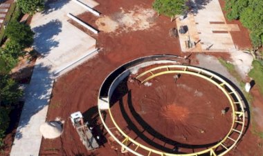 Obras da Praça Universitária de Jataí seguem aceleradas