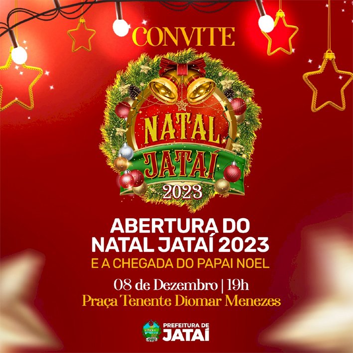 Prefeitura convida população para a abertura do Natal Jataí 2023 e chegada do Papai Noel