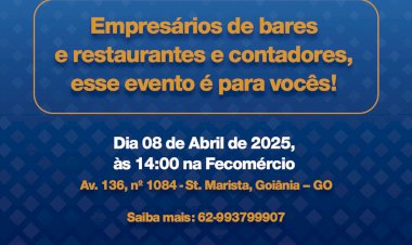 Sindibares e Prefeitura de Goiânia realizam seminário para orientar donos de bares e restaurantes sobre licenças e regulamentações