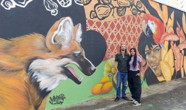 Com mural de 42m², artista Mury celebra a força da arte urbana em Goiânia