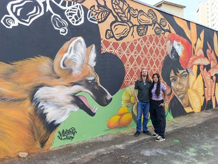 Com mural de 42m², artista Mury celebra a força da arte urbana em Goiânia