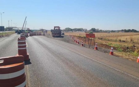Instalação da nova estrutura da passarela sobre a BR-060, em Santo Antônio da Barra, exige desvio do tráfego no local na segunda e na terça