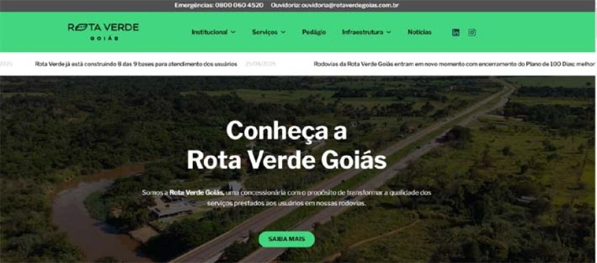 Rota Verde Goiás lança site com informações em um só lugar