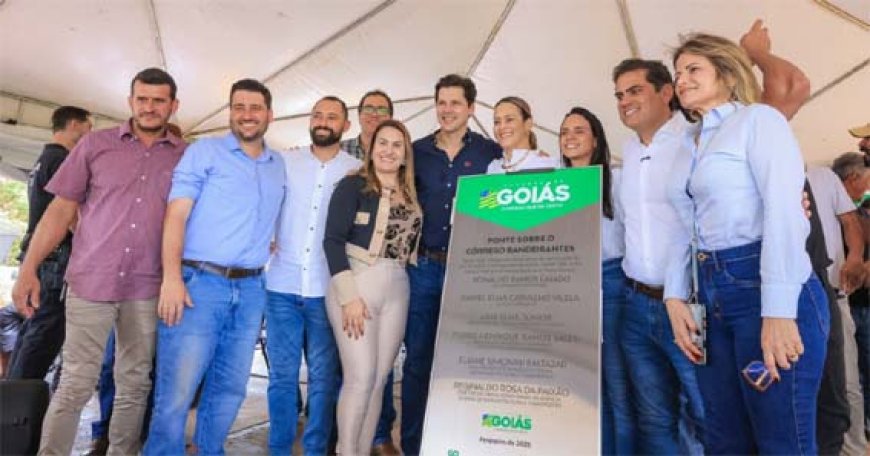 Daniel Vilela destaca investimentos no Vale do Araguaia durante entrega de ponte em Nova Crixás