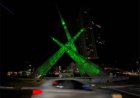 Goiânia entra no circuito global do Dia de São Patrício e ilumina viaduto de verde em ação articulada pela vice-prefeita Coronel Cláudia