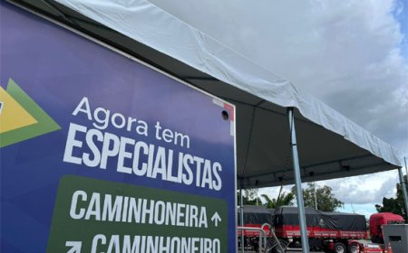 AGORA TEM ESPECIALISTAS: Para atender caminhoneiras e caminhoneiros, Ministério da Saúde leva para rodovia de Goiás unidade móvel com vacinação, exames e consultas