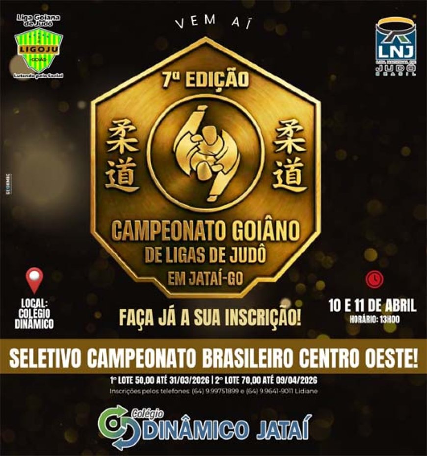 Jataí sedia Campeonato Goiano de Judô e reforça esporte como caminho para saúde e cidadania