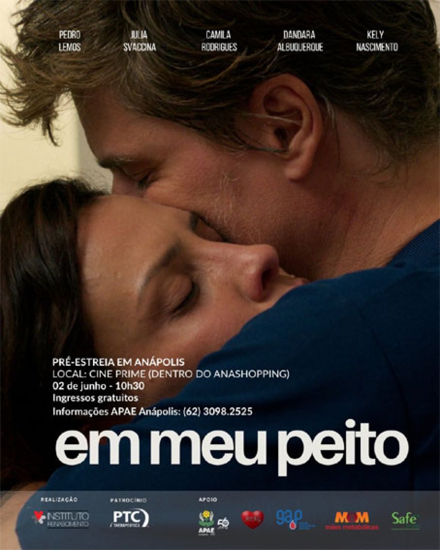 Curta “Em Meu Peito” amplia a conscientização sobre a fenilcetonúria com pré-estreia gratuita em Anápolis 